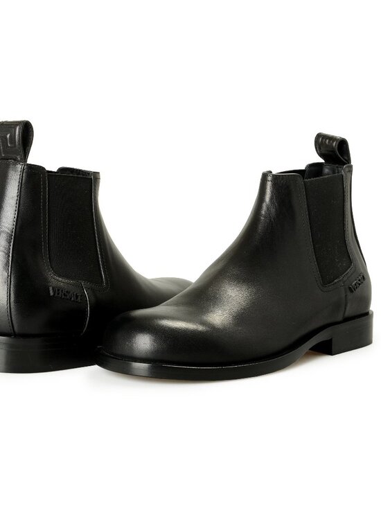 Versace Men\'s Black Leather Chelsea Boots Shoes US 13 IT 46 main image 5